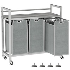 Laundry Hamper, Laundry Basket, Laundry Sorter with 3 Removable Bags, Clothes...