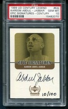 1999 UD Century Legend Kareem Abdul-Jabbar Epic Signatures 10/100 Auto PSA 10