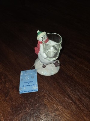 Vintage Hallmark Snowman Votive Holder Christmas NEW