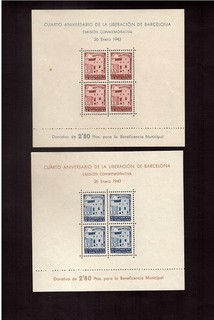 SPANIEN LOT 2 BF 47/48 (Ed 7 und 8) WEIHNACHTEN 1943