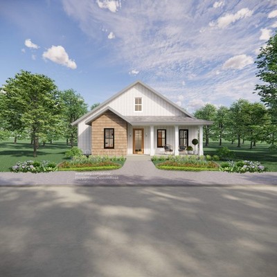 Idyllic Living Modern Cottage Plans - Open Plan Design - Modern Farmhouse 2 Bed