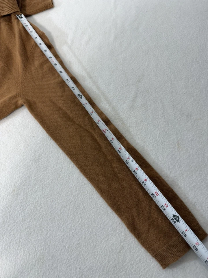 GARNET HILL 100% CASHMERE TURTLENECK Sweater Size S Brown - Image 3 of 4