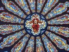 Vintage Glassmasters St John the Divine Rose Window Jesus Suncatcher 10.5” — photo 1