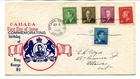 Canada 1949 GVI definitive set of five on illustrated f.d.c. Ontario to Ottawa