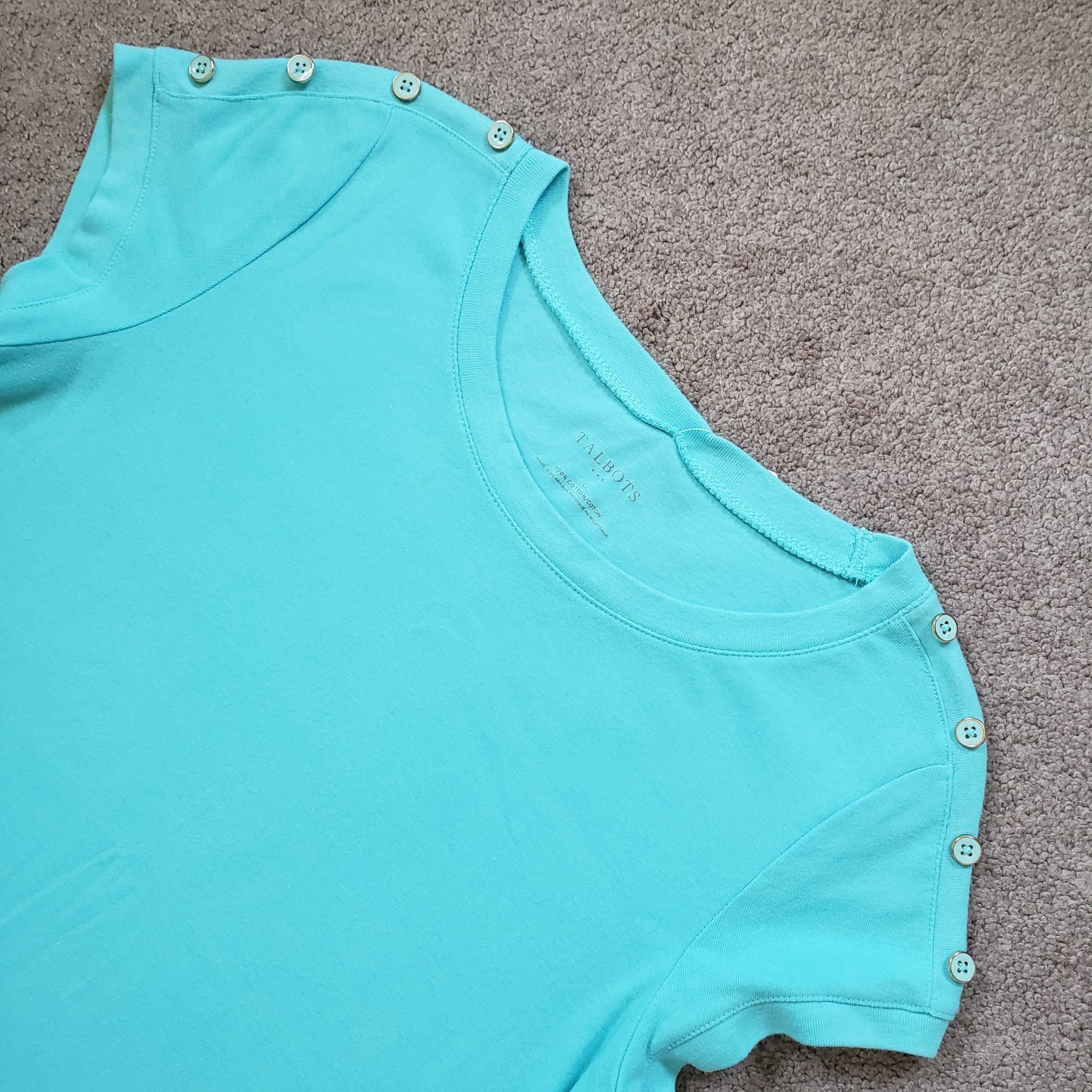 Talbots Women's Weekend Stretch Basic T-Shirt But… - image 2