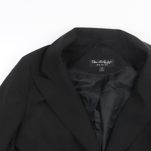 Miss Selfridge Womens Black Polyester Jacket Suit Jacket Size 10 - Picture 3 of 10