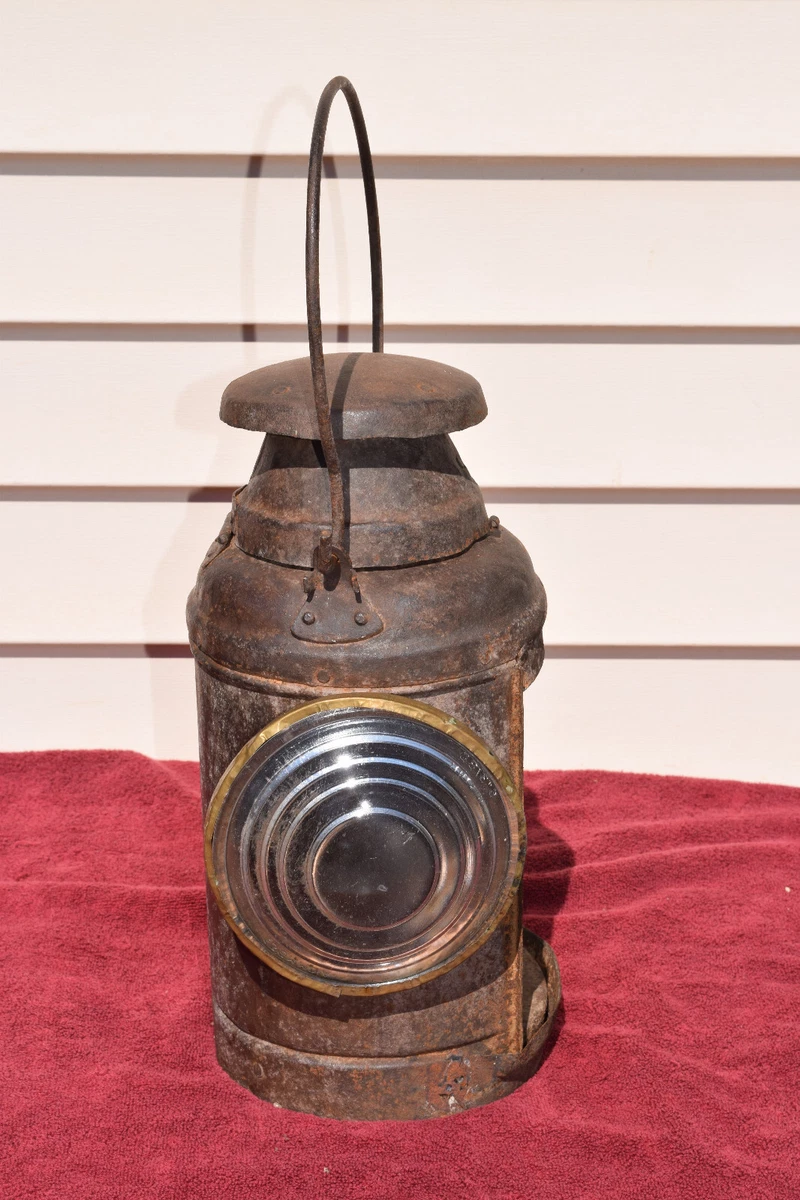 Vintage Antique Railroad Switch Signal Lamp Lantern for Parts Restoration