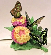 LENOX MALACHITE MASTERPIECE BUTTERFLY  Lantana Camara sculpture NEW in BOX w/COA