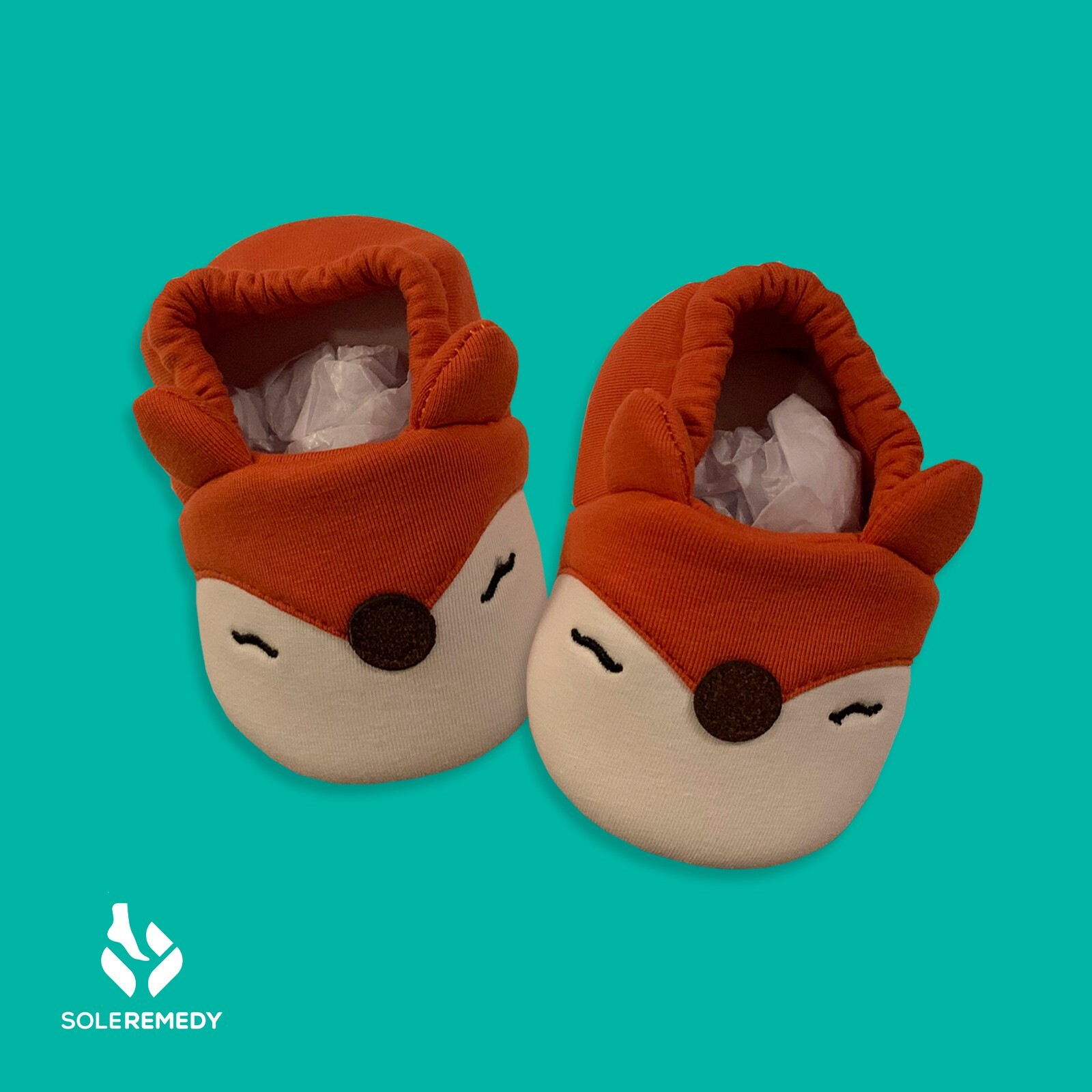 SAOLA Anti slip fox design baby slippers