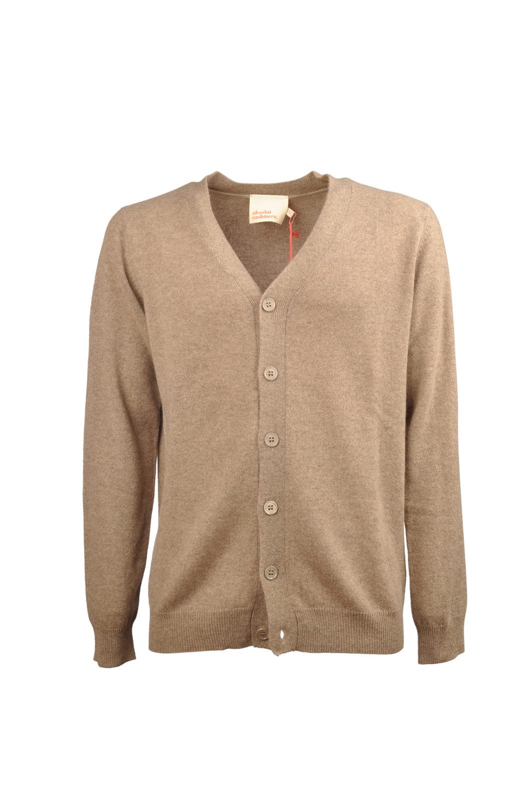 Кардиган manica lunga da Uomo из абсолютного кашемира. Талья Л, цвет бежевый