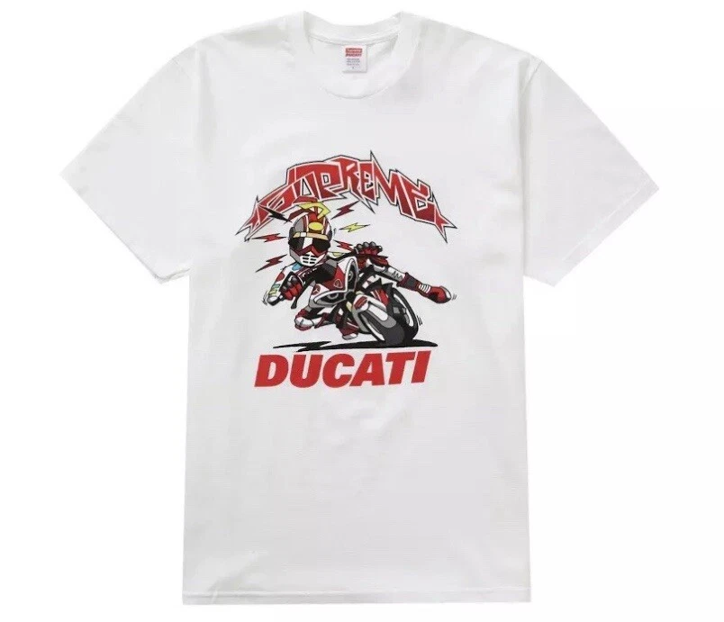 Tee shirt vélo Supreme X Ducati blanc   Taille S   Envoi rapide