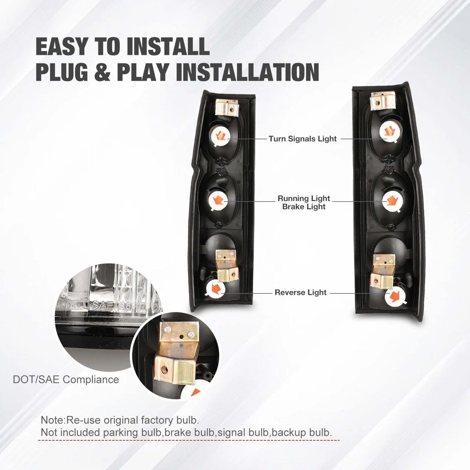 Juego de luces traseras Altezza negras con lente transparente para camioneta Nissan 1986-1997 Foto 3 de 3