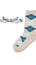 Nwt Men  s And Matching Boys Socks And Bowtie Set Pastel Pink