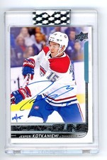 2019-20 UPPER DECK BUYBACKS 18-19 YOUNG GUNS ROOKIE AUTO /15 BLUE J. KOTKANIEMI