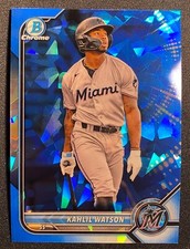 Kahlil Watson 2022 Bowman Chrome Draft Sapphire RC Rookie Prospect Base 7