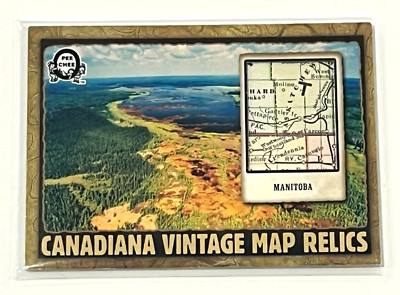 2018-19 OPC Coast to Coast Canadiana Vintage Map Relics Manitoba 3