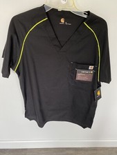 NEW Carhartt Scrub Top Shirt BLACK Size M Men's Ripstop NWT NOS