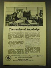 1924 AT&T Bell System Ad - The service of knowledge