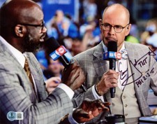 ERNIE JOHNSON SIGNED AUTOGRAPHED 8x10 PHOTO INSIDE THE NBA HOST TNT BECKETT BAS
