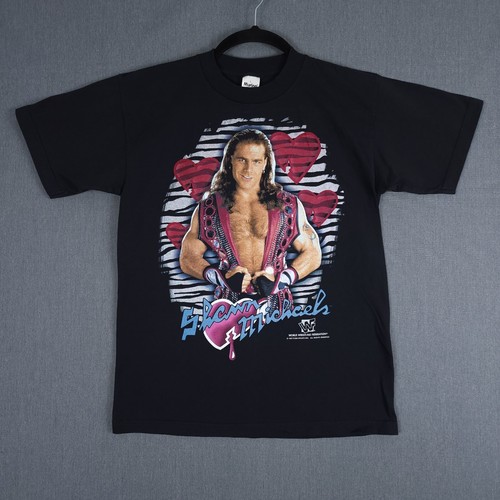 Vintage Shawn Michaels Heartbreak Kid Shirt Large 1997 Titan Sports WWF WWE HBK - Picture 2 of 8