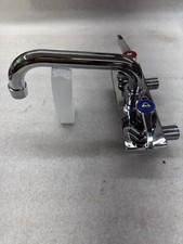 ENCORE Wall mount Chrome Faucet with 4" Centers 6 Swivel Spout - NEW