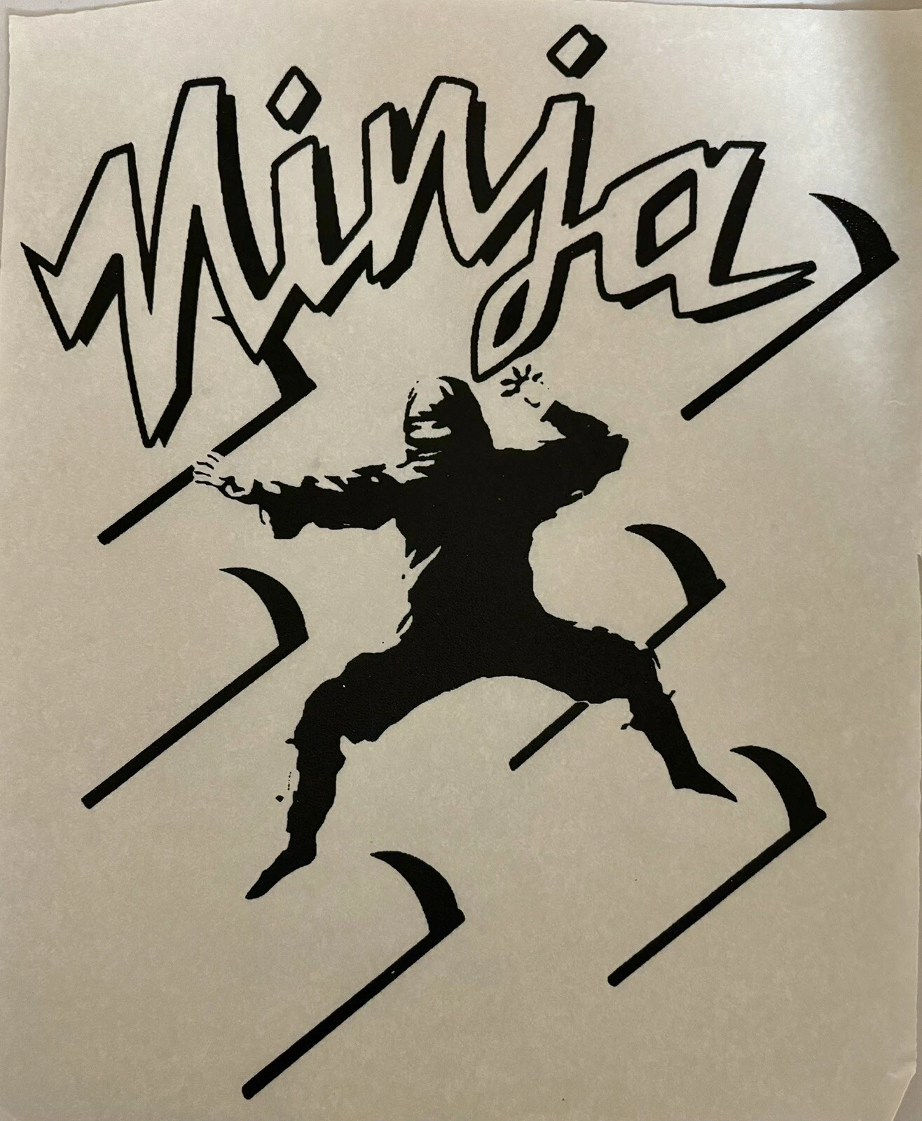 80s Ninja Iron On Transfer