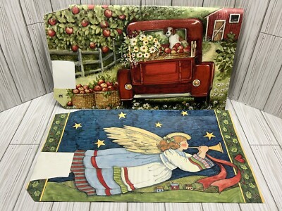 Susan Winget Mailbox Wrap Post Letter Box Cover Magnet Angel Apple USA Set of 2