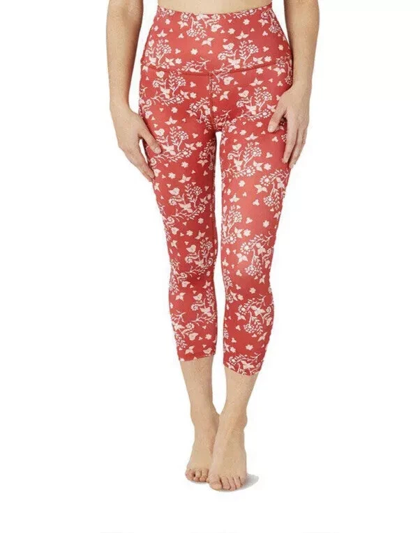 beyond-yoga high waisted capri batik blooms leggings