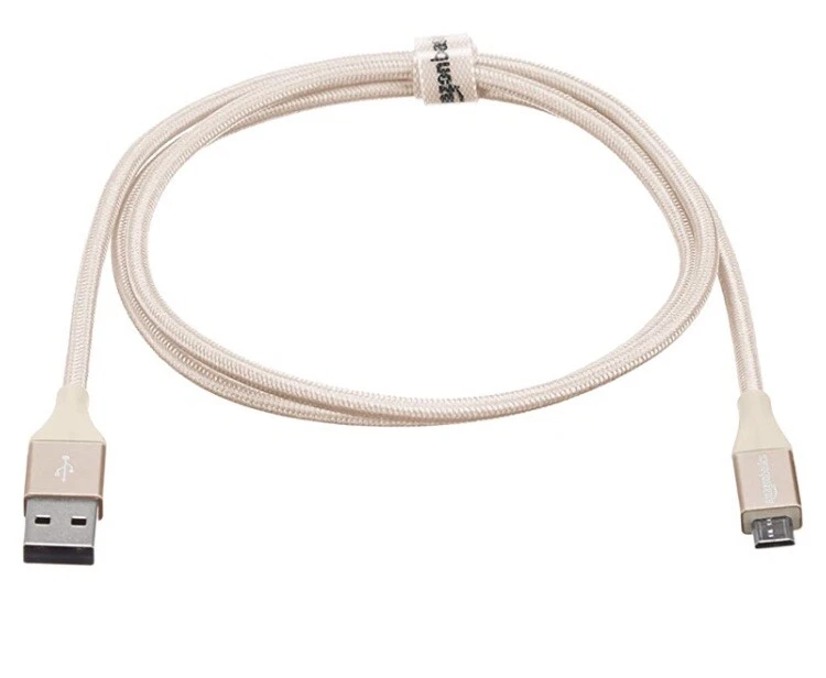 Amazon Double Braided Nylon USB-A 2.0 to Micro-B Cable Gold - 3ft/0.9m - Image 4 of 4