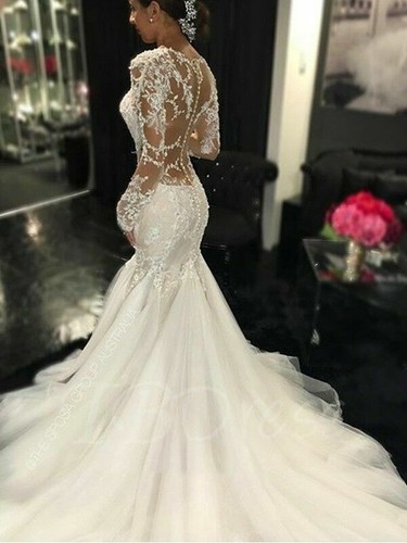 Mermaid Long Sleeves Wedding Dresses 