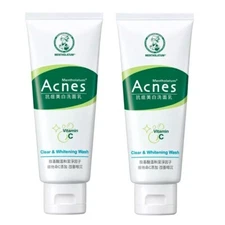 Mentholatum Medicated Acnes Clear & Whitening Creamy Wash 100g x 2