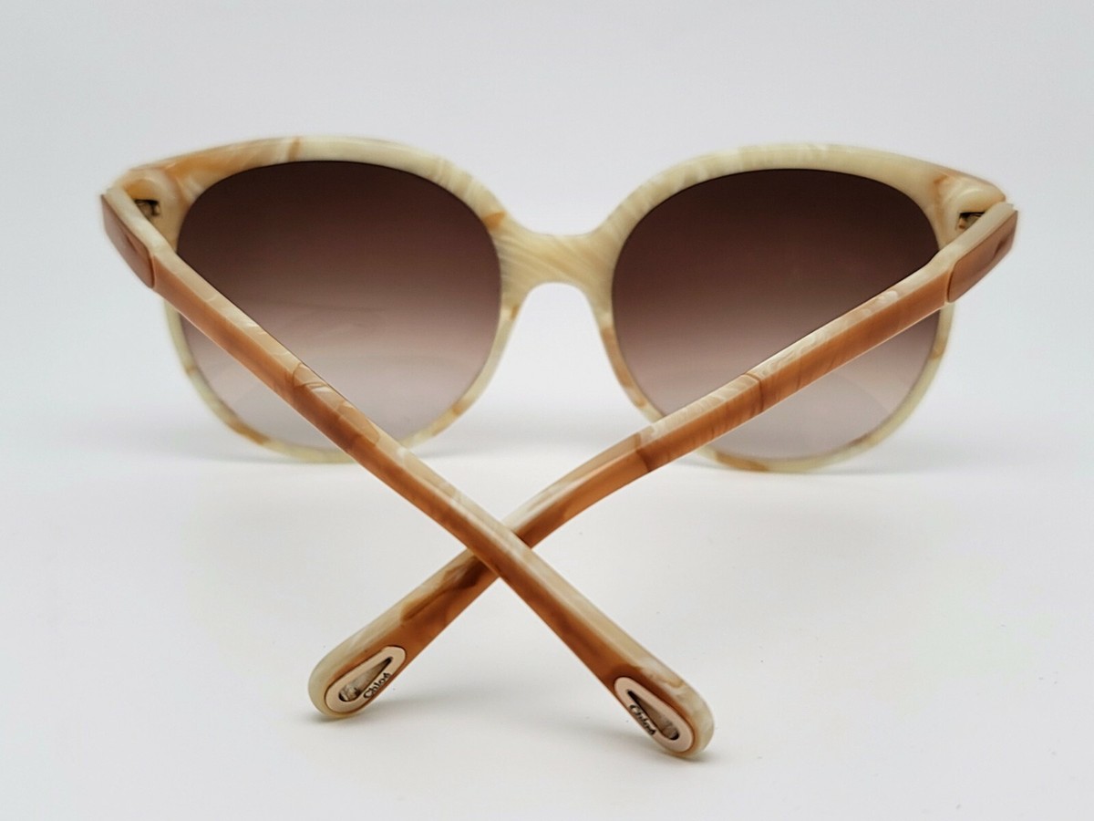 Chloe CE733S 241 Oval Round Brown Sunglasses 59 [ ] 19 145mm $480