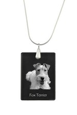 Fox Terrier Wirehaired, Fox Terrier - Crystal Pendant With Dog, Silver Necklace