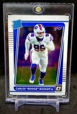 Carlos Boogie Basham Card Rookie RC White Border Bills - Mint NM