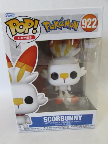 Funko Pop Games Pokemon SCORBUNNY #922  Vinyl Figure  Brand New In Box