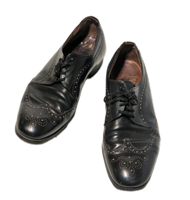 Church's Custom Grade Black Leather Wingtip Brogue Oxford Dress Shoes Men's 11.5