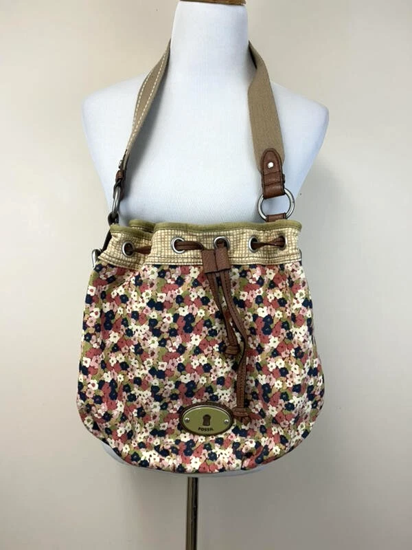 Fossil Floral Bucket & Drawstring Bag Handbags & Bags for Women