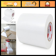 8" White Heavy-Duty Duct Tape - 55 Yards, Waterproof, No Residue, Flexible, Craf