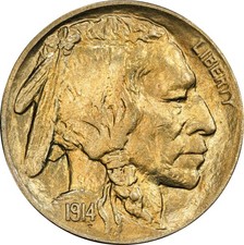1914 MS65+ Buffalo Nickle PCGS, CAC 54733817