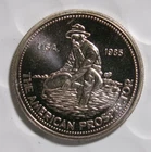 RARE! 1985 ENGELHARD 1/4 oz .999 SILVER PROSPECTOR ROUND