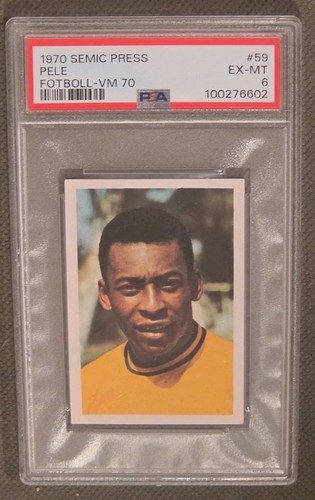 PELE 1970 FKS Semic #59 PSA 6++ World Cup ⚽️ Dead Centered. ⚽️ Soccer Beauty  