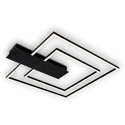 LED Deckenlampe Nico Duo Schwarz 48x57cm 28W 3000lm Warmweiß 3-Stufen-Dimmbar - Bild 1 von 4