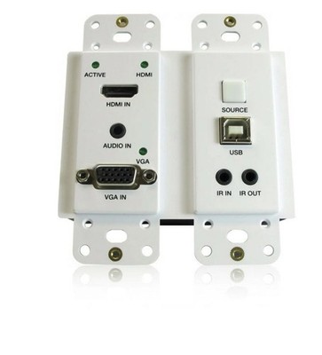 Comprehensive HDMI 18G Wall-Plate HDBT Extended HDMI USB VGA + Audio TX/RX