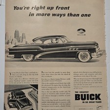 Buick Super Riviera 1953 Print Ad Riviera Hardtop Vertical Valve V8 Milton Berle