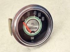 1968 Shelby Mustang Stewart Warner Oil Pressure Gauge 813708 306DA Back Lit REAL