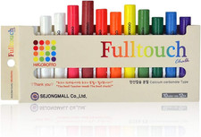 Fulltouch Color Chalk - Non-Toxic 12 Pcs/10 Color Mix 1 Box, Dustless Washable