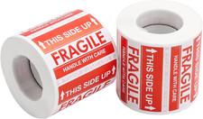 2 X 3 Inch Fragile Stickers, Handle with Care Warning Labels, This Side