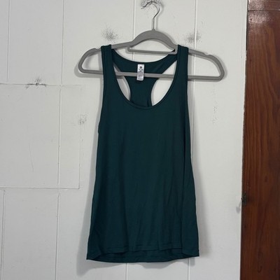90 Degree by Reflex Womens Teal Green Racerback Athletic Tank Top Size M