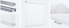 METechs Cordless Light Filtering White Cellular Shades –  Premium Thick Cells