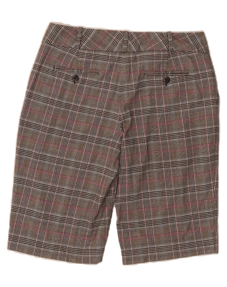 Pantalones Cortos Chinos MOSSIMO Mujer US 4 Pequeños W30 Gris Cuadros Poliéster CZ37 Foto 2 de 3